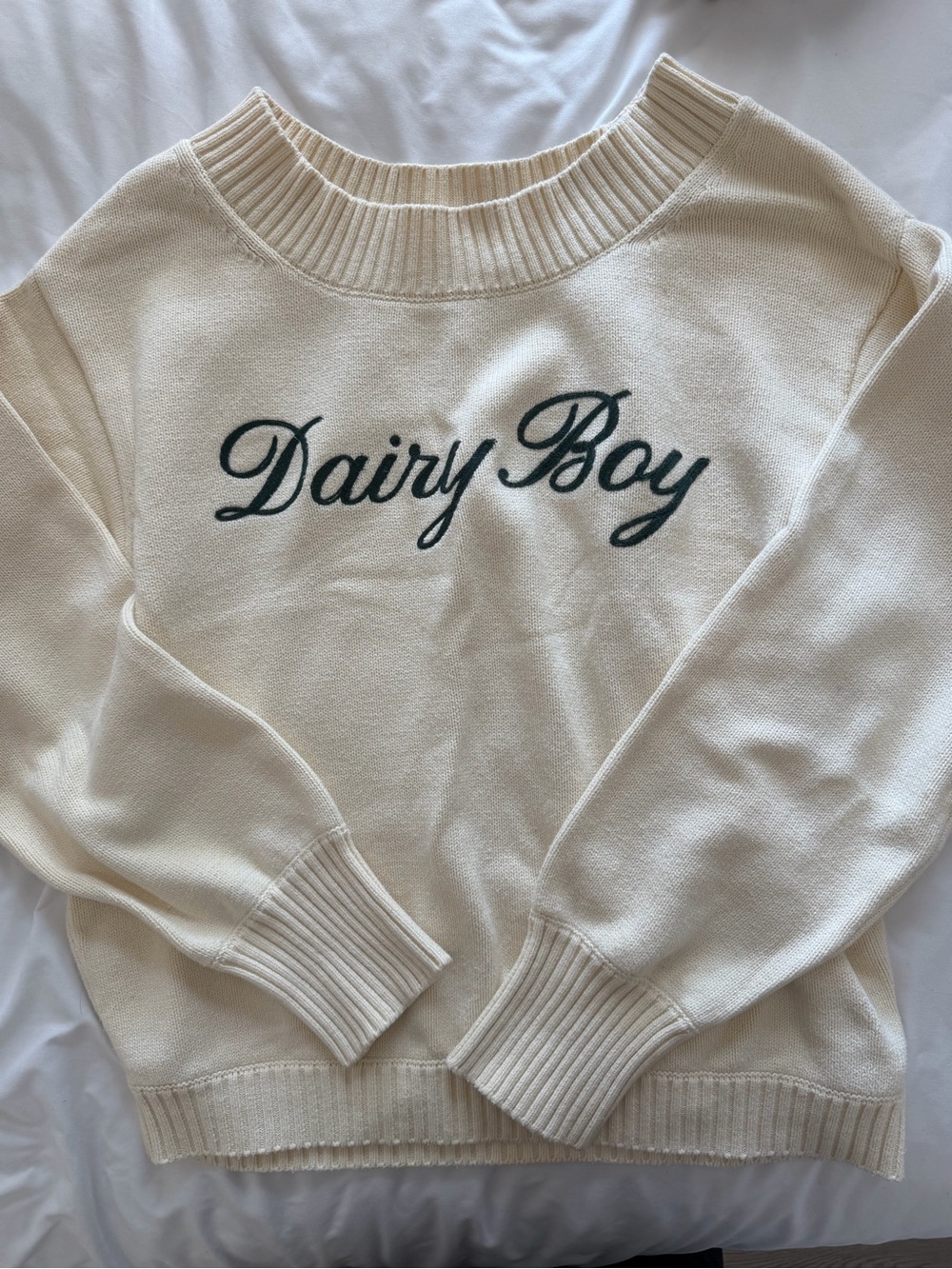 Dairy Boy Cream Women's Sweater